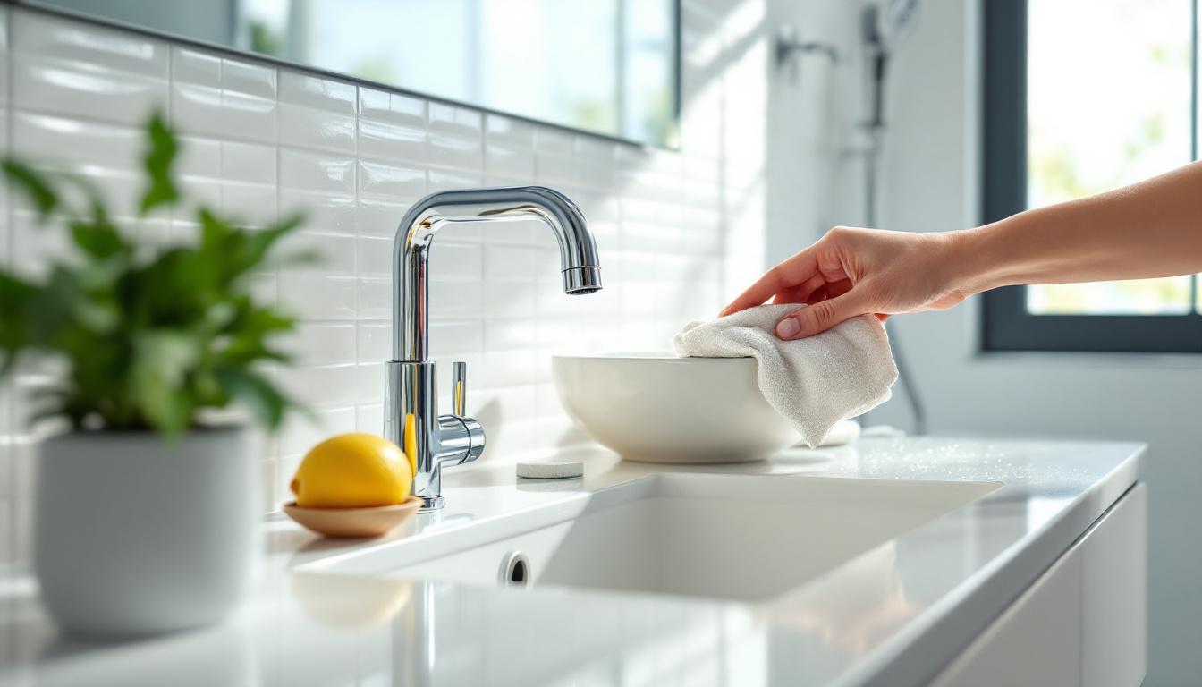 découvrez comment éliminer efficacement le calcaire dans votre salle de bain grâce à ce produit naturel puissant, sûr et respectueux de l'environnement.