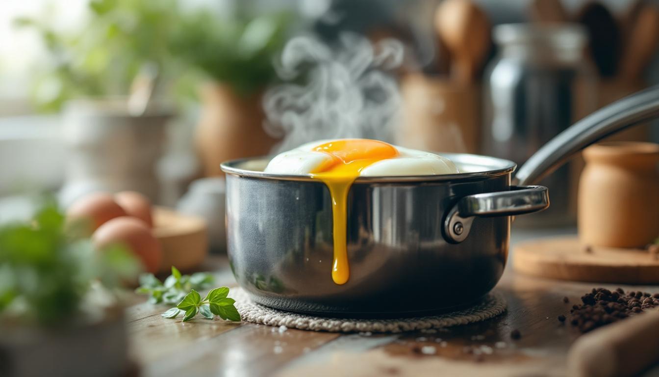 découvrez notre méthode simple et efficace pour réussir un œuf poché parfait sans utiliser de vinaigre. apprenez la technique facile pour une cuisson réussie à chaque fois.