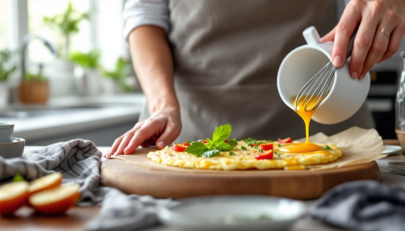 apprenez à préparer une omelette moelleuse et savoureuse grâce à nos astuces simples et rapides. découvrez nos conseils pour réussir une omelette légère et délicieuse à chaque fois.