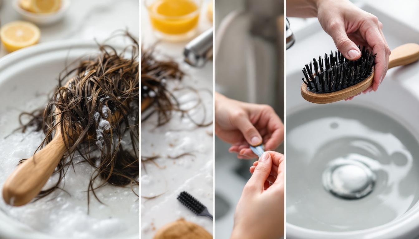 apprenez à nettoyer et désinfecter en profondeur votre brosse à cheveux pour éliminer saletés, résidus et bactéries, et ainsi préserver la santé de vos cheveux et de votre cuir chevelu.