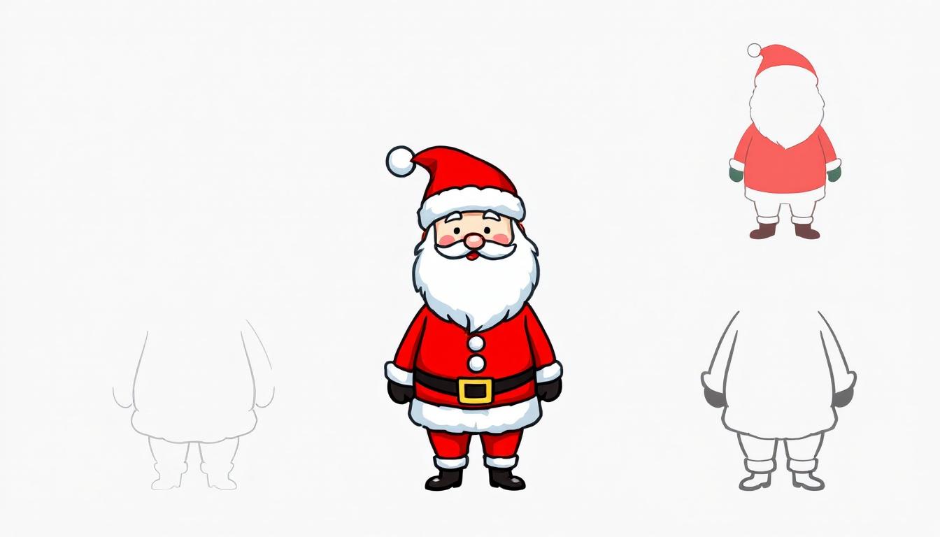 apprenez à dessiner un père noël facilement grâce à notre guide étape par étape idéal pour les débutants et les enfants pendant la période de noël.