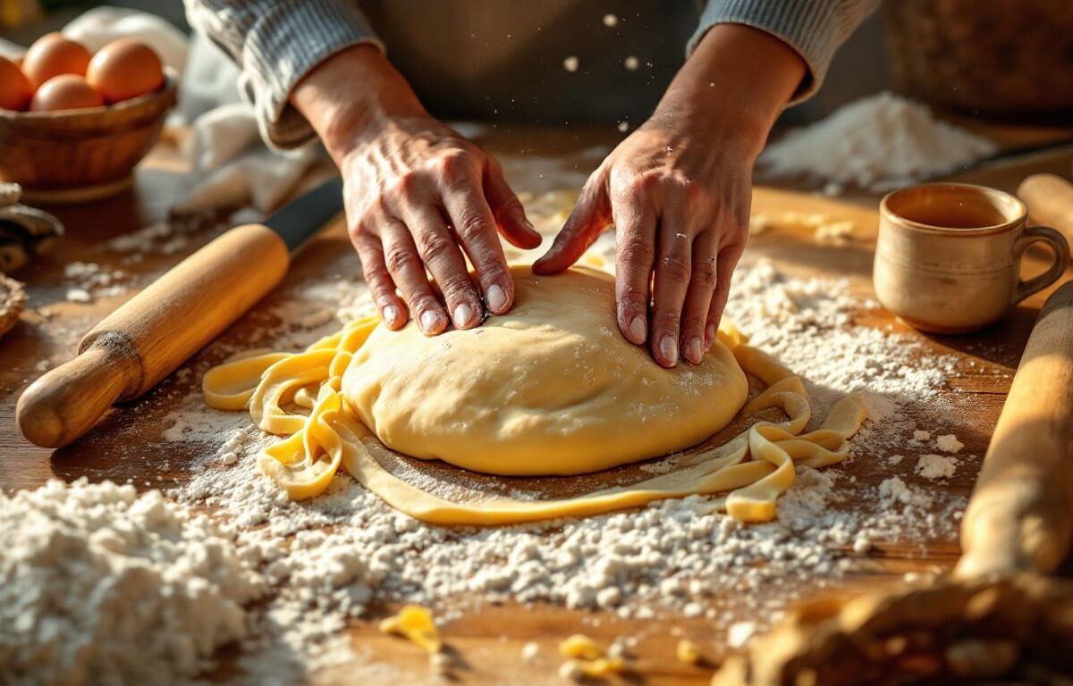 découvrez notre recette facile de pâtes fraîches maison à réaliser sans machine. préparez des pâtes savoureuses et authentiques avec des ingrédients simples.