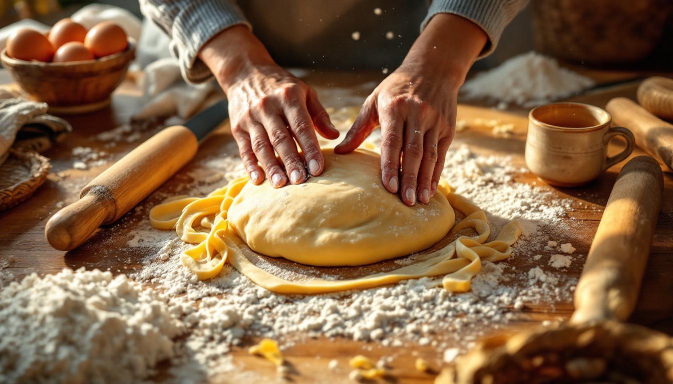 découvrez notre recette facile de pâtes fraîches maison à réaliser sans machine. préparez des pâtes savoureuses et authentiques avec des ingrédients simples.