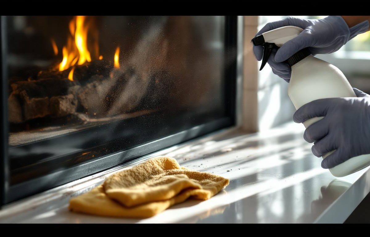 découvrez nos conseils efficaces pour nettoyer facilement la vitre très encrassée de votre insert de cheminée et retrouver une vue claire et propre.