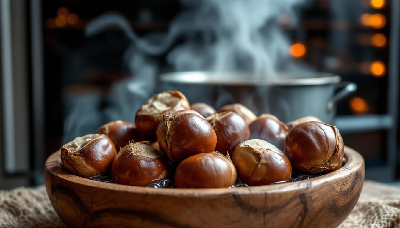 découvrez nos astuces pour cuire les marrons à l'eau ou au four afin de les peler facilement et profiter pleinement de leur saveur.